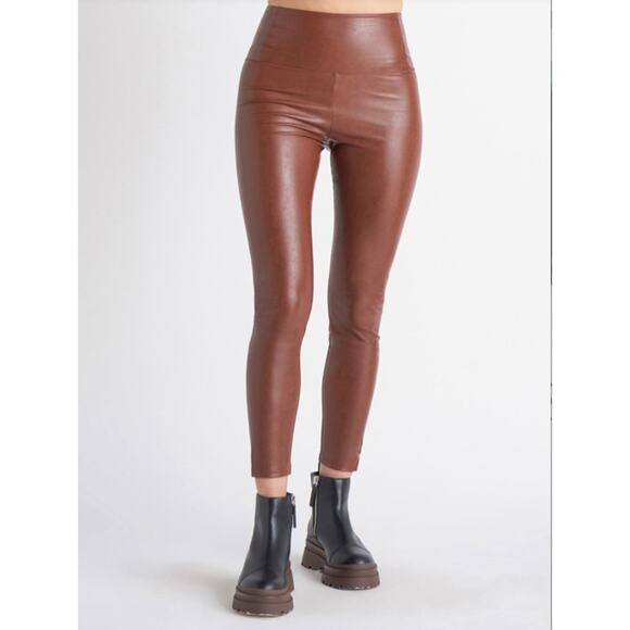 Dex Pants - Brand NWT Faux Leather Leggings "Brown" By Dex